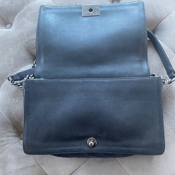 Chanel Black Calfskin Medium Boy Reverso Bag - Picture 7 of 11